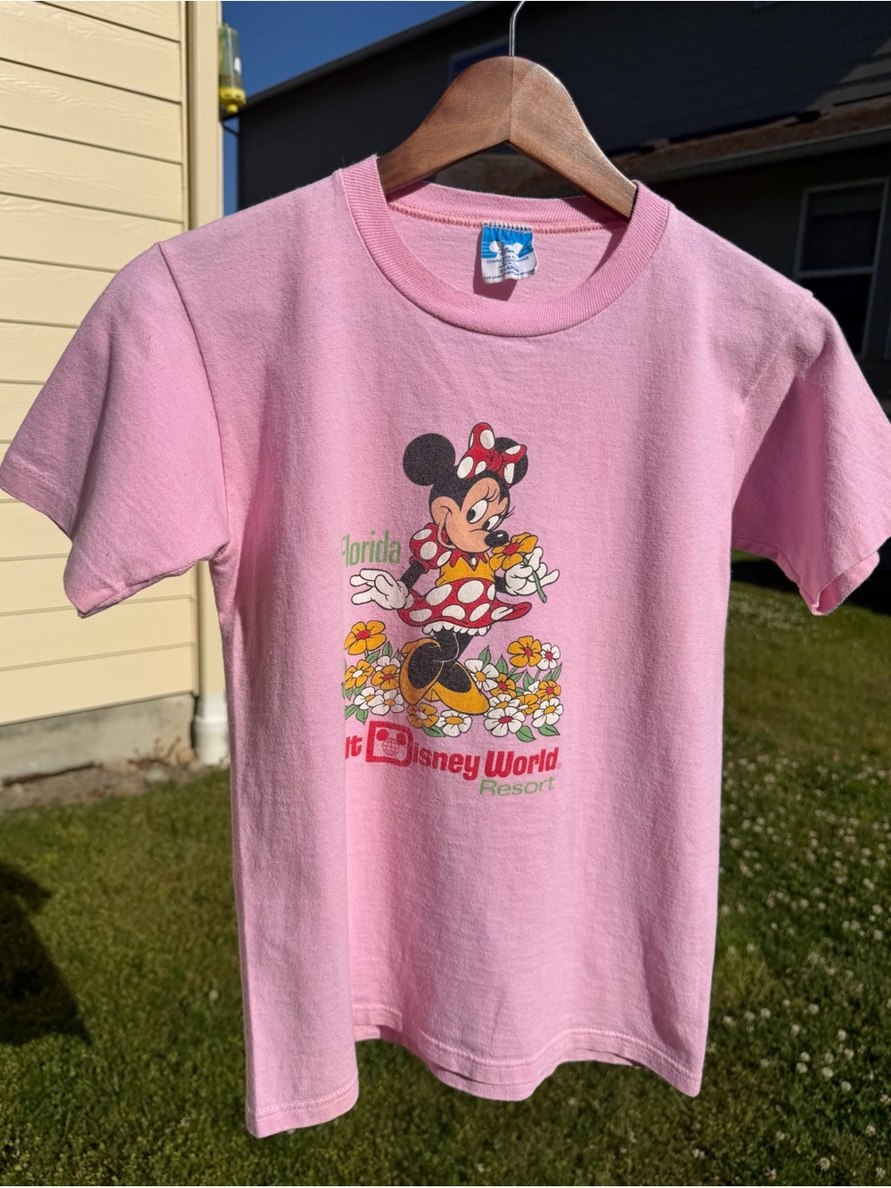 Vintage 80s Disney Minnie Mouse Baby Tee Single Stitch Made USA Gigi Hadid S - Picture 8 of 11